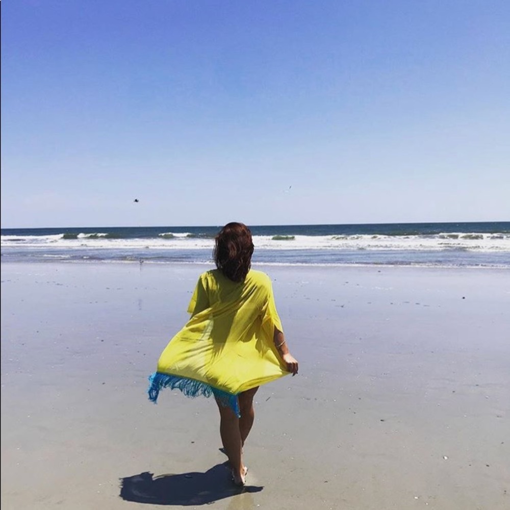 Sheer Monroe Fringe LuLaRoe Oversized Kimono - Picture 1 of 8